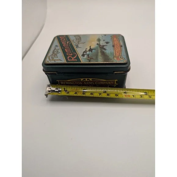 Remington Playing Cards Green First in the Field Vintage Collector Tin - Picture 4 of 7